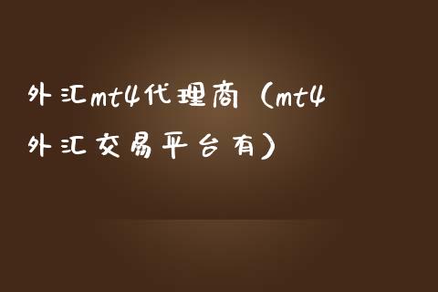 外汇投资代理(外汇投资代理公司排名)